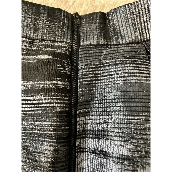 Simply Styled Petite Metallic Black And Gray Pockets Pleated Front Skirt Size MP - Picture 7 of 9